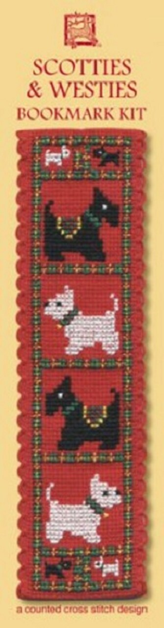 Textile Heritage Scotties and Westies Counted Cross Stitch Bookmark Kit